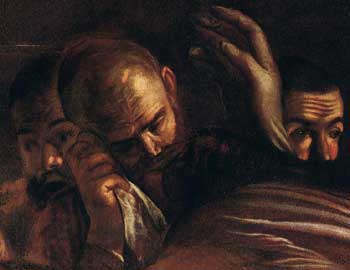 Caravaggio - Il Seppellimento di S. Lucia - particolare