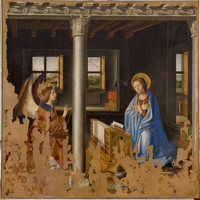 <p>
	"L'Annunciazione" di Antonello da Messina</p>
